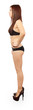 © geniuskp - Side view of of full body sexy woman with black underwear