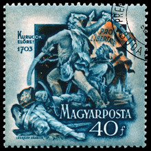 Stamp Printed In Hungary Shows Rakoczi Independence
