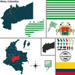 Map of Meta, Colombia