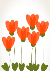 Wall Mural - Tulipanes vintage 