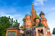 St. Basil Cathedral In Moscow, Russia.