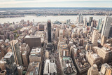 Fototapeta Nowy Jork - Aerial View of Downtown Manhattan New York City