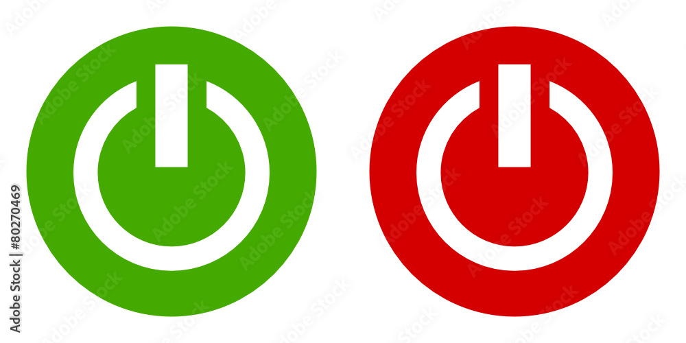 power on off vector icon set Stock Vector | Adobe Stock