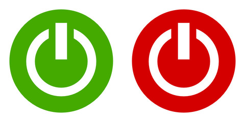 Fototapete - power on off vector icon set