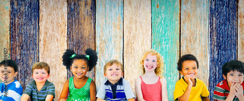 Fototapeta Diversity Children Friendship Innocence Smiling Concept