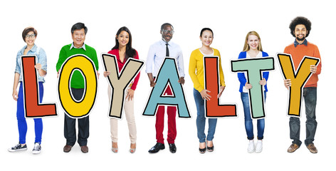 Wall Mural - Group of People Standing Holding Loyalty Concept