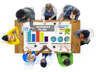 Canvas Print - business plan graph brainstorming strategy idea info concept