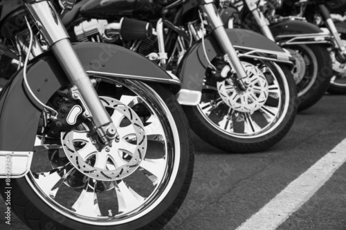 Fototapeta do kuchni Motorcycles in a row