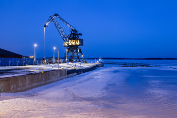 Crane in Lulea South harbour