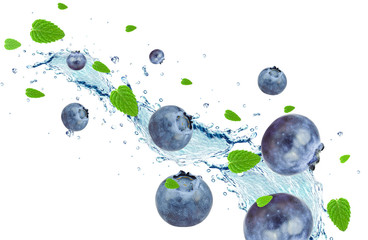 Wall Mural - blueberry splash