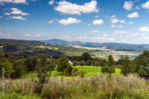 Beautiful summer mountain landscape in the Czech Republic Poster
