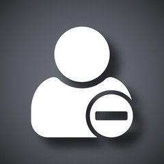 Wall Mural - vector remove user icon with minus glyph