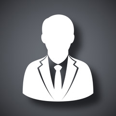 Wall Mural - vector user icon of man in business suit