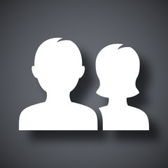 Wall Mural - vector user group icon