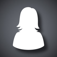 Wall Mural - vector female user icon