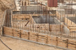 formwork foundation at the construction site of the building