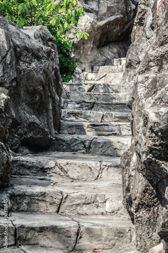 Naklejka na szybę Stone stairs