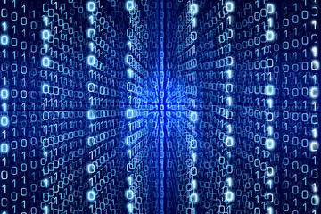 Blue Matrix Abstract  Digital background