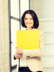 Canvas Print - woman with folder