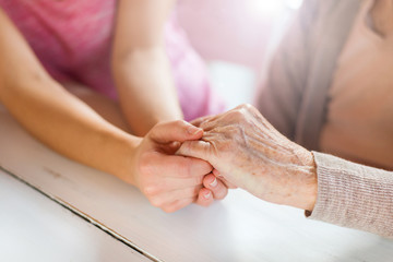 Grandmother with her granddaughter