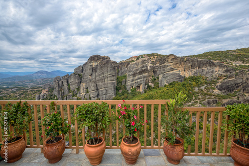 Tapeta ścienna na wymiar Monasteries on top of Meteora rocks in Greece