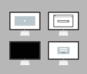 Poster - Modern monitor with different content