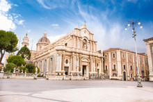 Piazza Del Duomo In Catania , Sicily