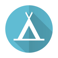 Poster - camp blue flat icon