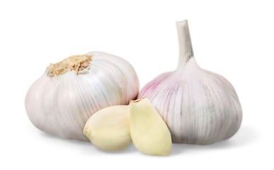 Sticker - Garlic. Fresh garlic isolated on white background