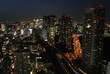 A night view of Shimbashi and Ginza areas in Tokyo, Japan