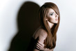 © FlexDreams - Studio portrait of girl with long fair hair
