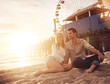 © Joshua Resnick - romantic couple enjoying sunset at santa monica
