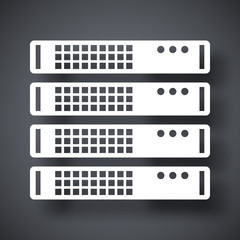 Wall Mural - Vector server rack icon