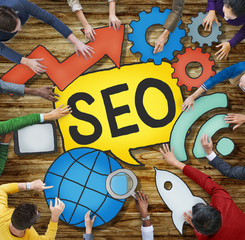 Wall Mural - seo online search engine optimization internet concept