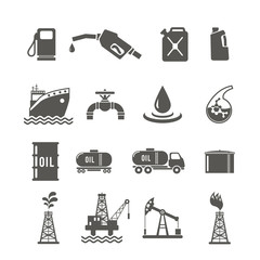 Wall Mural - Petroleum Industry Icon Set