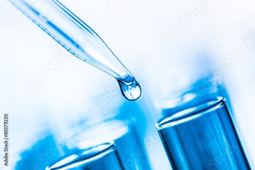 Fotomural Chemistry. microbiological pipette in the genetic laboratory