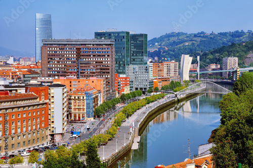Aerial view of Bilbao Fototapet