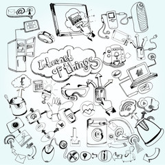 Canvas Print - Internet Of Things Doodles