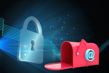 Aufkleber - Composite image of red email post box