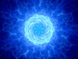 Blue glowing plmasa torus in space