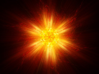 Wall Mural - Fiery magical explosion background