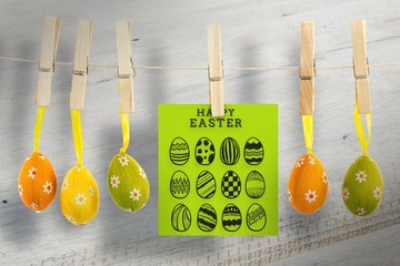 Poster - Composite image of happy easter graphic