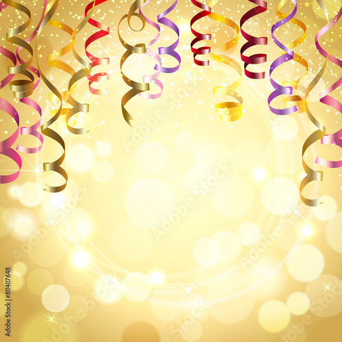 Vecteur Stock Celebration Background With Streamers | Adobe Stock