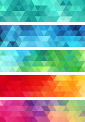 Wall Mural - abstract geometric banner, vector set