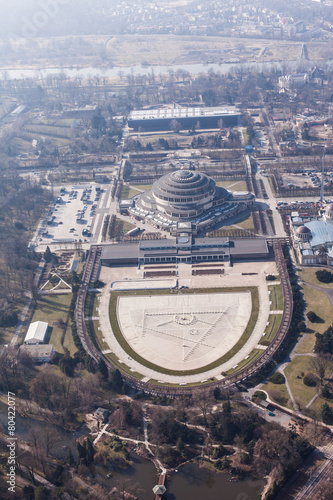 Obraz w ramie aerial view of a Wrocław city