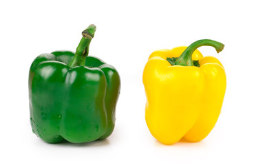 Wall Mural - green and yellow sweet bell peppers