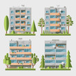 Panel houses flat set2