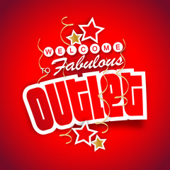 Wall Mural - welcome to fabulous outlet
