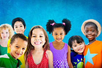 Poster - Diversity Children Friendship Innocence Smiling Concept