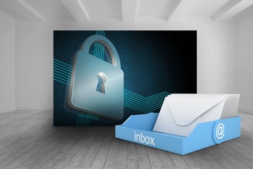 Aufkleber - Composite image of blue inbox